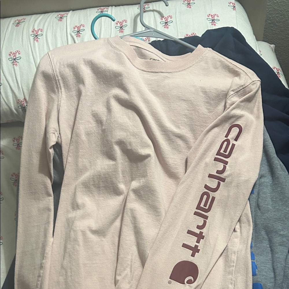 Carhartt Kids Light Pink Long Sleeve Tee